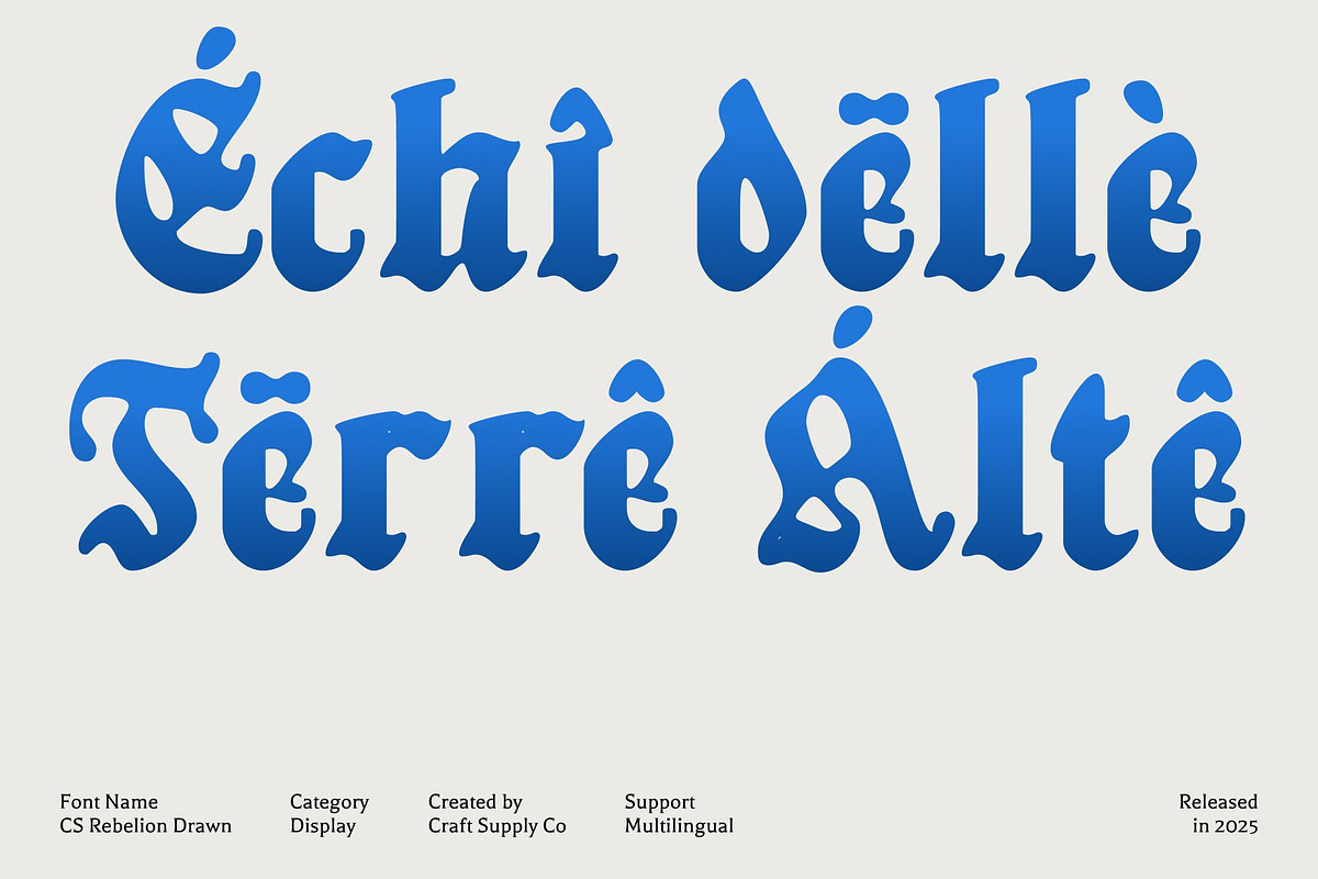 CS Rebelion Drawn, a Blackletter Font by Craft Supply Co. (Photo 6 of 8)