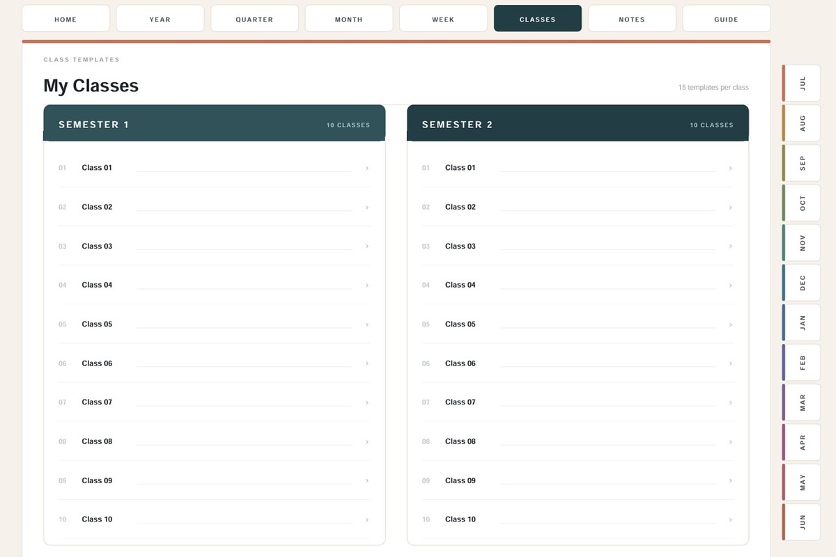All-in-One Digital Student Planner, a Stationery Template by DigiVara Studio (Photo 4 of 21)