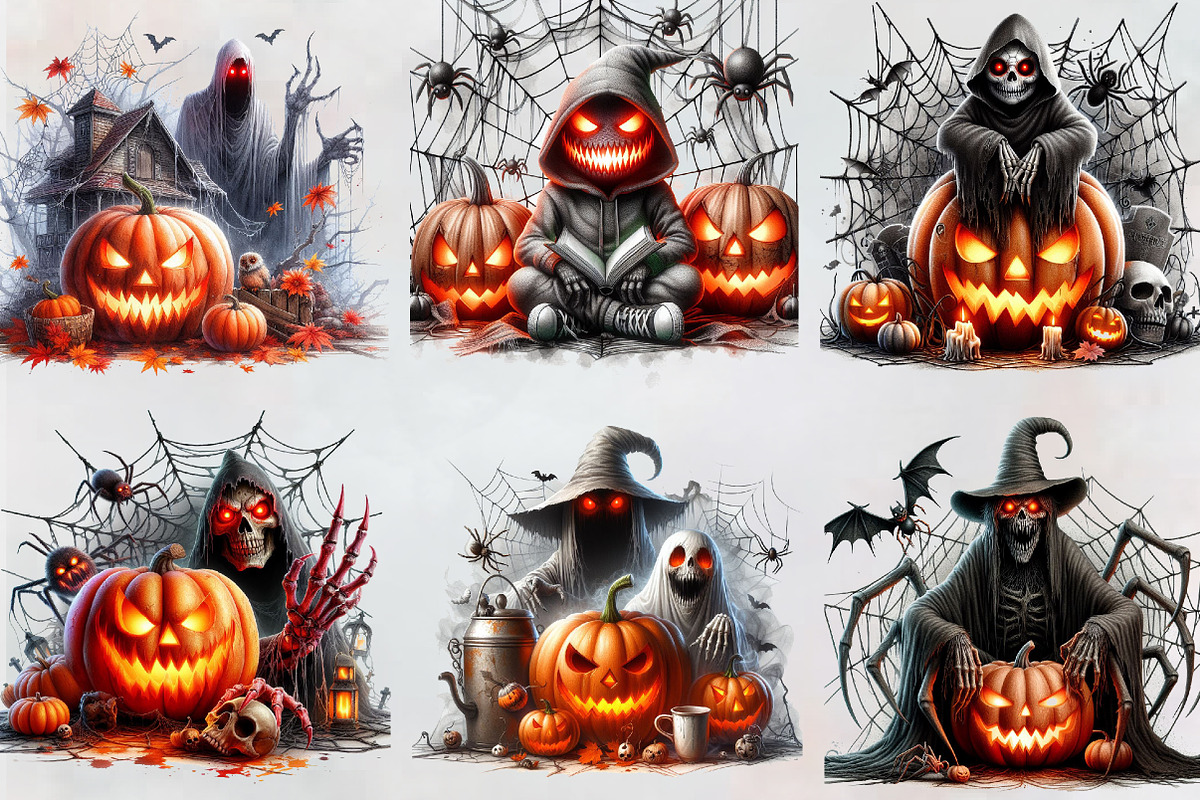 Halloween Horror Scary Clipart, a Work Illustration by Craft Nest (Photo 4 of 4)