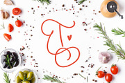 Scripty Monogram Font - With hearts, a Font by CraftyLittleNodes (Thumbnail 9 of 9)