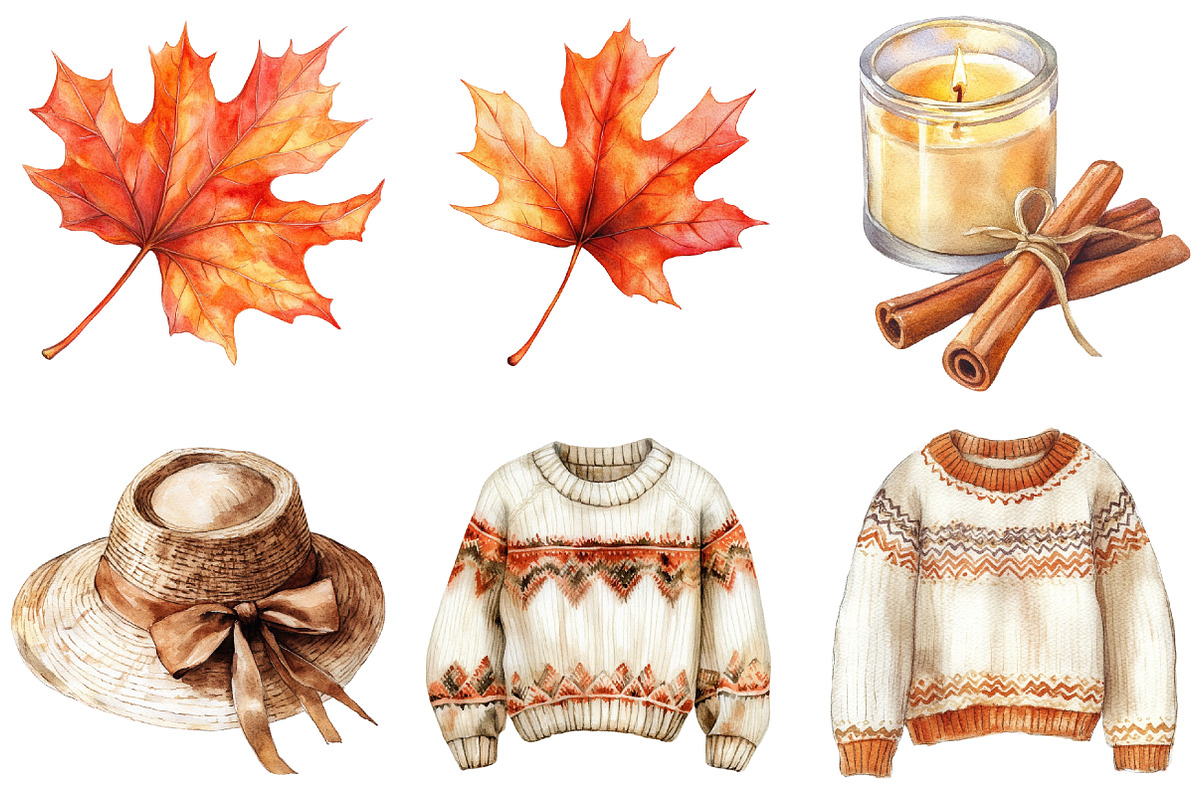 Fall Clipart Set, an Illustration by CitraGraphics (Photo 4 of 5)
