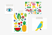 FUNNY SUNNY Graphics Bundle, an Illustration by Katerina Osa (Thumbnail 5 of 19)