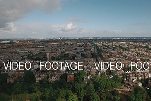 Aerial Shot Of Amsterdam With Houses And Volden Church