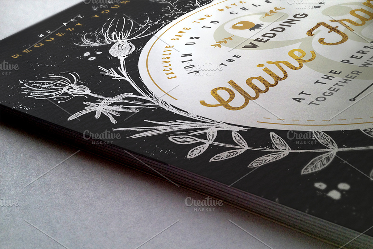 Foliage & Crayon Wedding Invite I, an Invitation Template by The Wedding Shop (Photo 5 of 6)