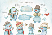 Watercolor festive winter clipart, an Illustration by OrangePeafowlArt (Thumbnail 2 of 11)