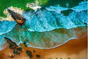 Abstract ocean waves background with, a Nature Photo by Nature and travel