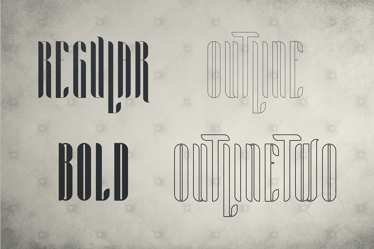 Aria Display font family -70% preview 2