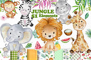 Safari Animals, Jungle Animals Png, an Animal Illustration by vivastarkids (Thumbnail 1 of 9)