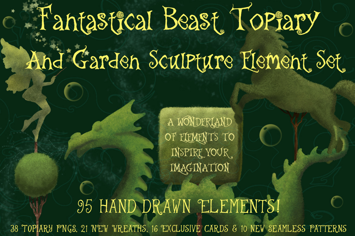 Fantastical Beast Garden Sculptures, an Illustration by Little Bunny Sunshine (Photo 1 of 10)