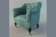 Sutton Leather Chair, a Furniture 3D Model by 3Dpapa (Thumbnail 1 of 4)