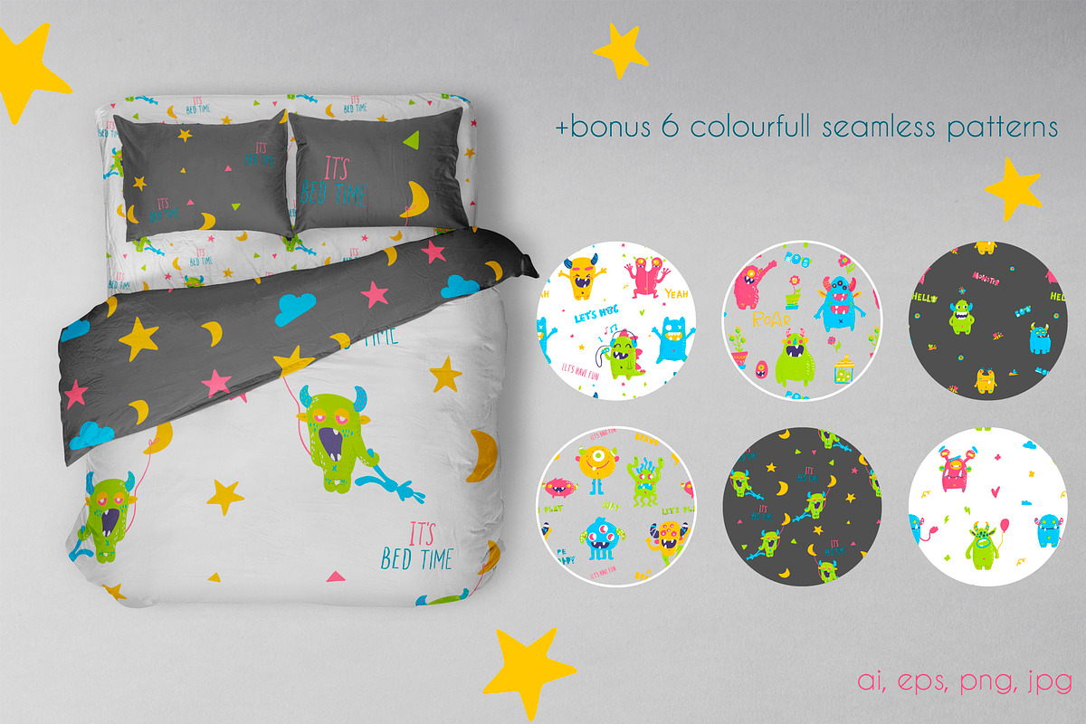 Cute monsters collection, an Illustration by Kate Art (Photo 9 of 14)