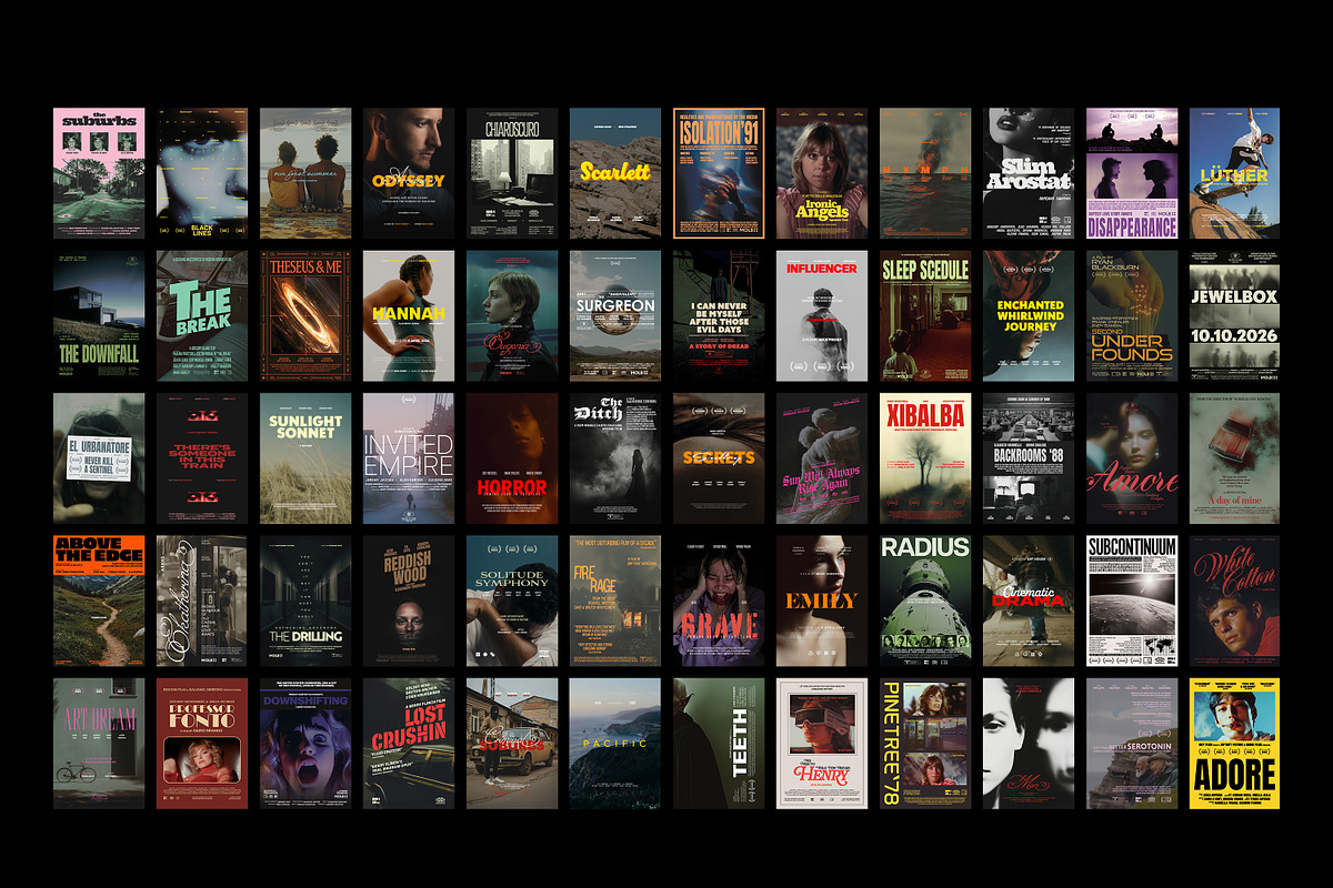 Movie Posters Bundle, a Poster Template by pixelbuddha.net (Photo 2 of 24)