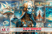 Alien Goddess Junk Journal Pages, an Object Illustration by CraftArtStory (Thumbnail 1 of 5)
