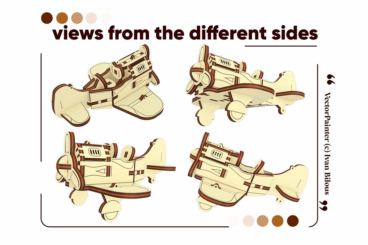 Cartoon Airplane - Laser Cut Files, an Object Graphic by VectorPainter (Photo 13 of 17)