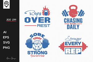 Motivational Gym Workout Quotes, a Graphic by shaondesigns