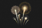 Collection of detailed fireworks, a Decorative Illustration by Yayasya (Thumbnail 3 of 3)