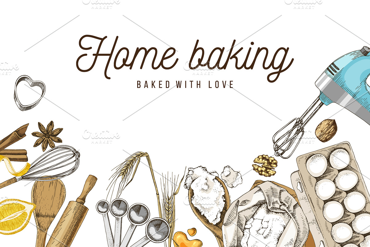 Bake like a mom!, a Decorative Illustration by handsketched (Photo 9 of 11)