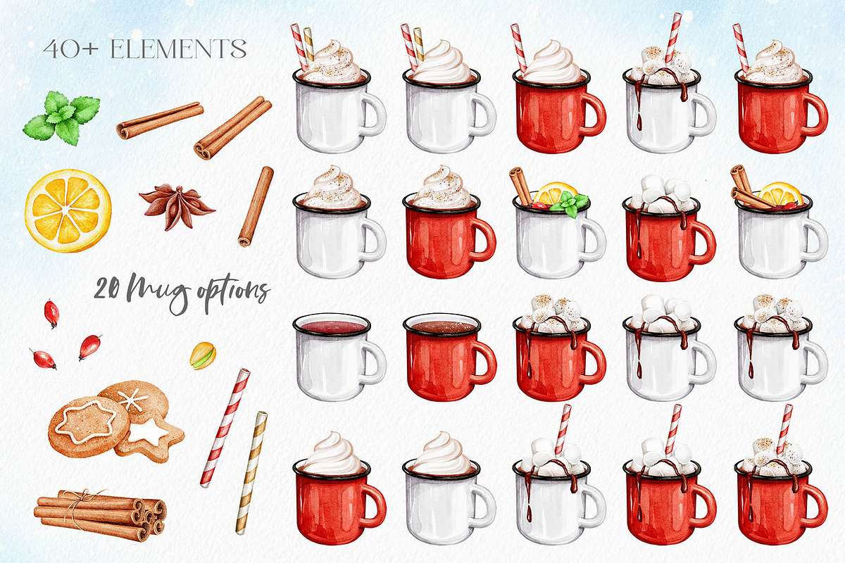 Holiday SWEETS Year-Round SET, a Food Illustration by Eva Katerina (Photo 5 of 13)