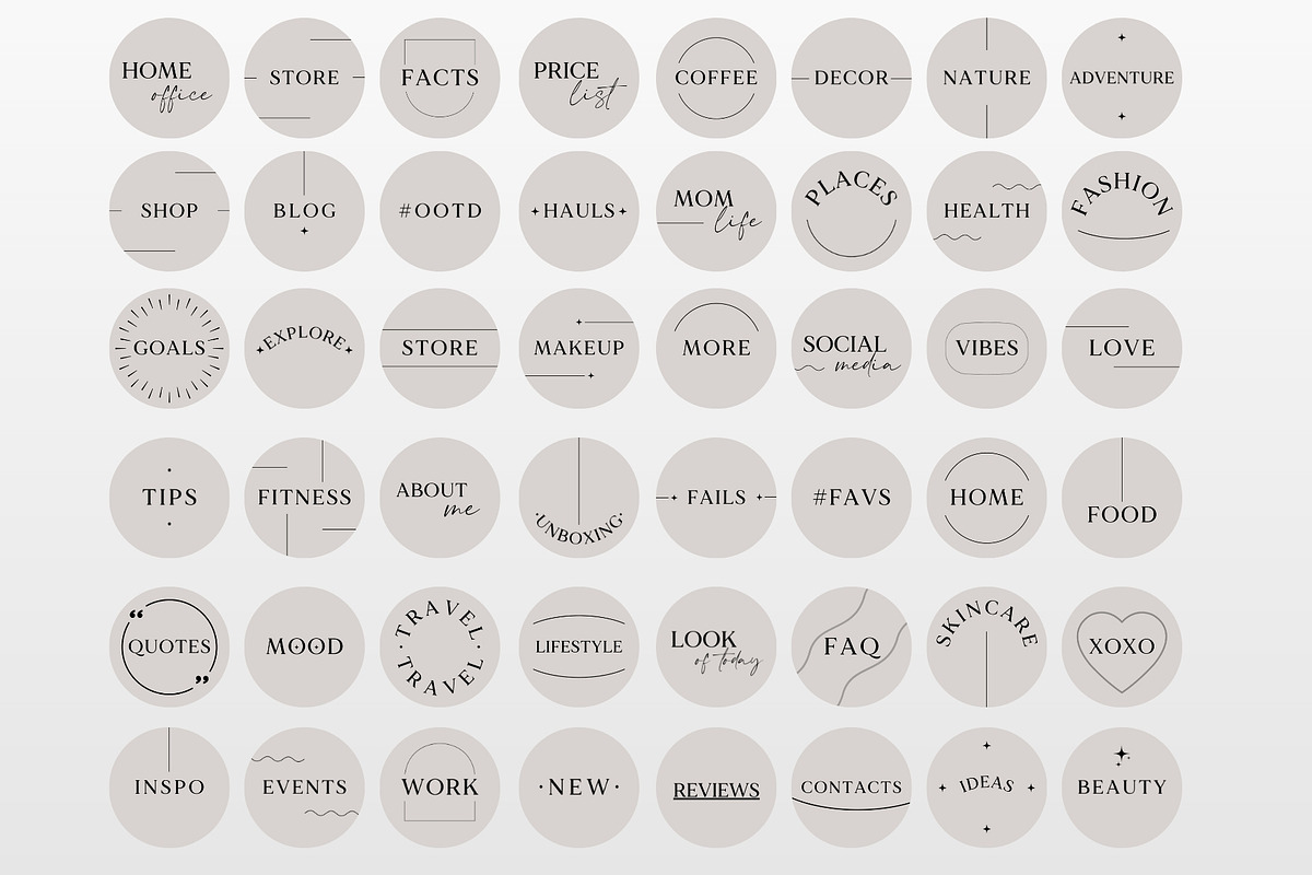 Beige Instagram Highlight Covers, a Social Media Template by Boltik Studio (Photo 5 of 8)