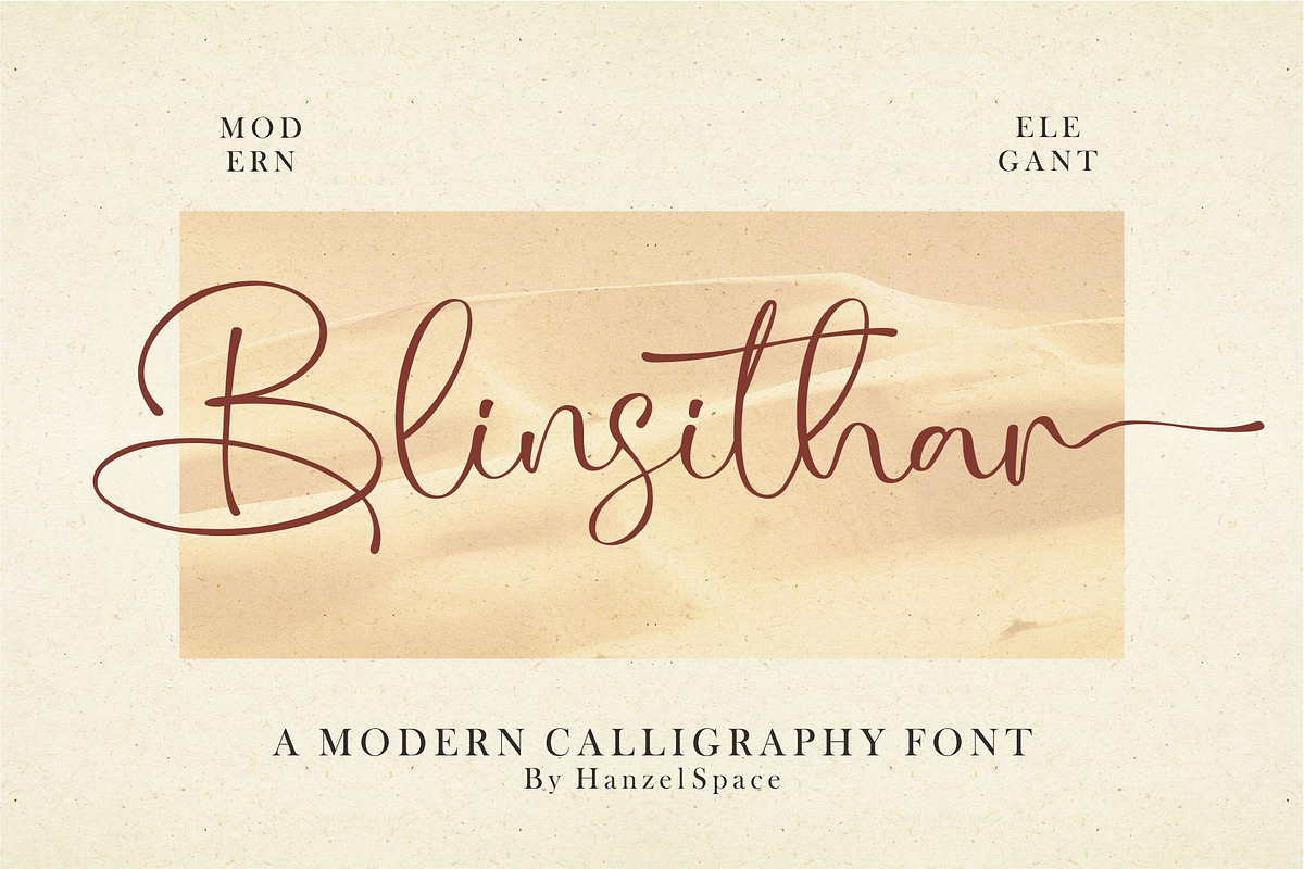 Blinsithar - Modern Calligraphy Font, a Script Font by HanzelSpace Studio (Photo 2 of 6)