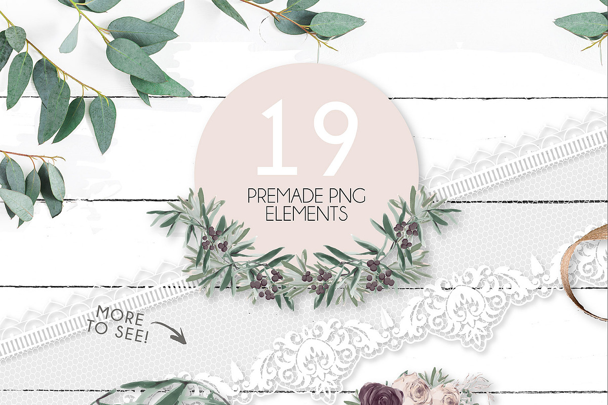 Winter Wedding Floral Graphic Set, an Illustration by Ink + Eye (Photo 2 of 7)