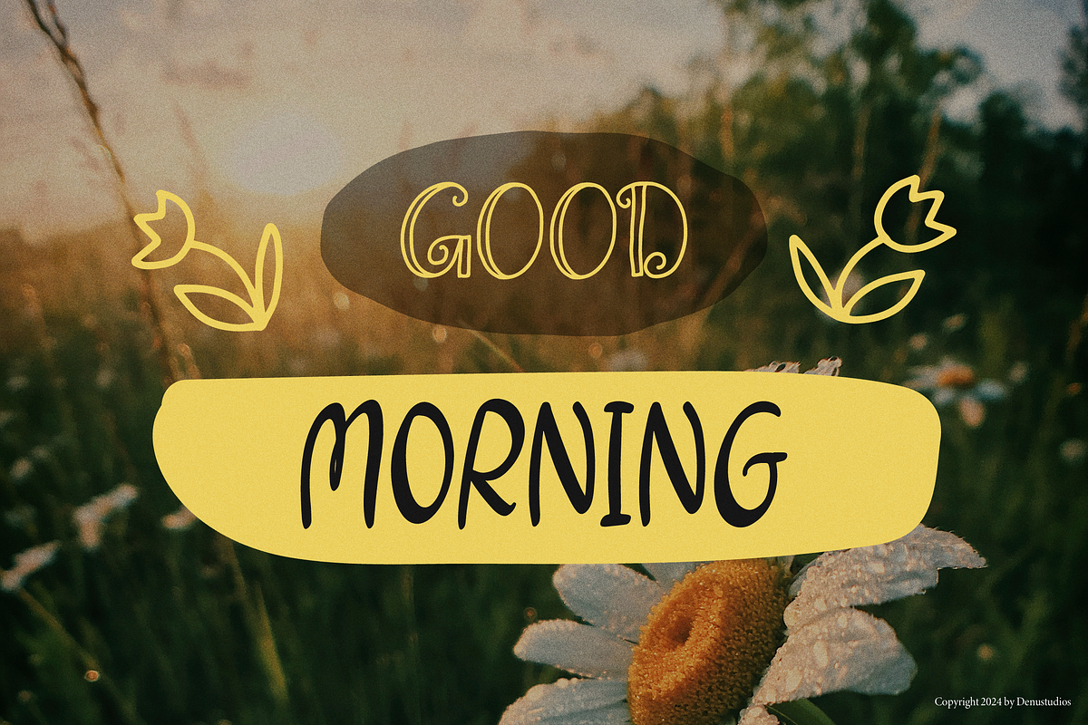 Daisyes | Hand Drawn Dual Font, a Handwritten Font by Denustudios (Photo 2 of 14)