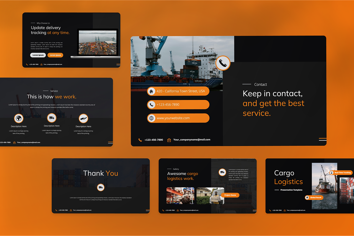Cargo Logistics Powerpoint, a Presentation Template by SquidPixey (Photo 7 of 7)