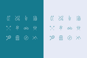 Outdoor Activities Icon Set