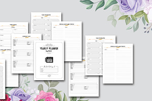 Monthly & Yearly Undated Planner