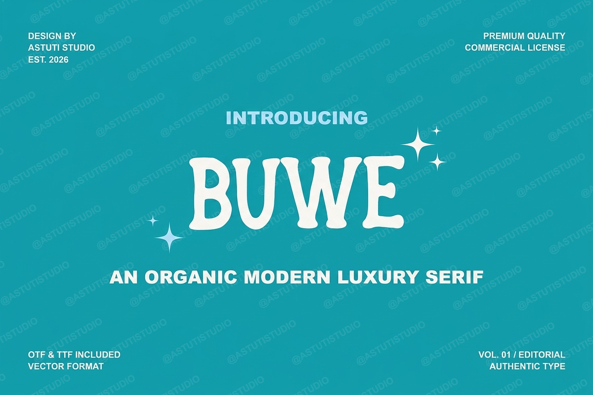 Buwe | Elegant Serif Typeface, a Serif Font by Astuti Studio (Photo 1 of 25)