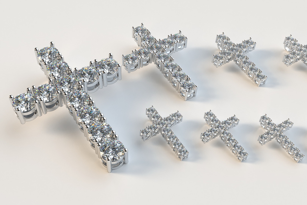 Diamond cross with hidden loop, an Object 3D Model by 3D Models by Obshansky (Photo 2 of 9)