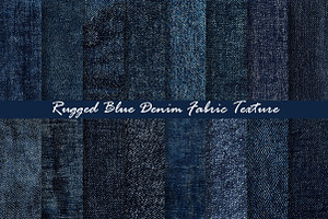 Rugged Blue Denim Fabric Texture