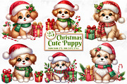 Christmas Cute Puppy Sublimation, a Seasonal Illustration by Craft Nest (Thumbnail 1 of 5)