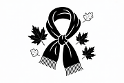 Autumn Girl Silhouette with Scarf Bu, an Illustration by Creativeshirt (Thumbnail 4 of 8)