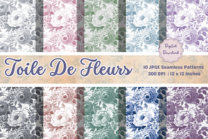 Toile De Fleurs Seamless Pattern