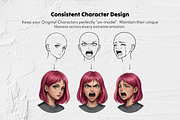 150 Anime Female Head Stamps, a Brush Add-On by Selentaori Studio (Thumbnail 10 of 11)