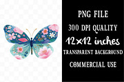 Pastel Butterfly PNG Sublimation, an Illustration by Designking (Thumbnail 4 of 5)