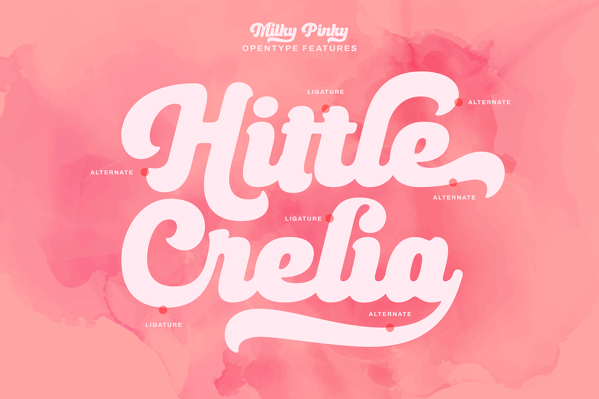 Milky Pinky - Bold Script Font, a Script Font by Pixesia Studio (Photo 9 of 10)