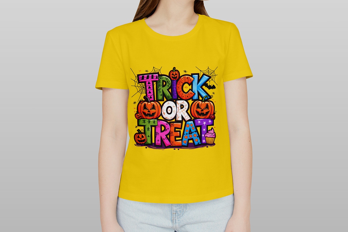 Trick for Treat Digital Shirt Design, a Graphic by Vector Portal (Photo 1 of 5)