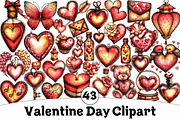 Valentine Day Clipart, an Illustration by Design Market (Thumbnail 1 of 5)
