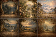 Painterly Landscape Digital Backdrop, a Background Graphic by Walllow Creatives (Thumbnail 7 of 7)