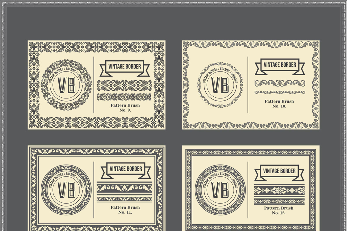 Vintage Borders Pattern Brushes 5 preview 3