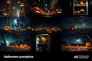 Halloween pumpkins. 45 images, a Holiday Photo by Handmadefont (Thumbnail 6 of 11)