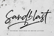 Sandblast Extreme Texture Brush Font, a Blackletter Font by Haksen (Thumbnail 1 of 9)