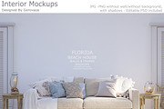 Interior Mockup, Beach House Mockup, a Household Mockup by Designed By ...