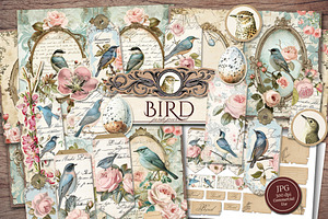 Bird Scrapbook Kit, an Animal Illustration by Secret Helper