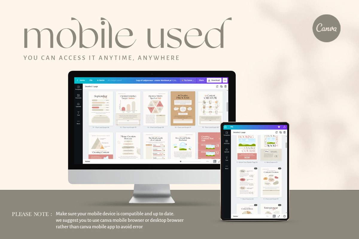 Workbook Ladypreneur Coach CANVA PS, a Magazine Template by Eviory (Photo 17 of 32)