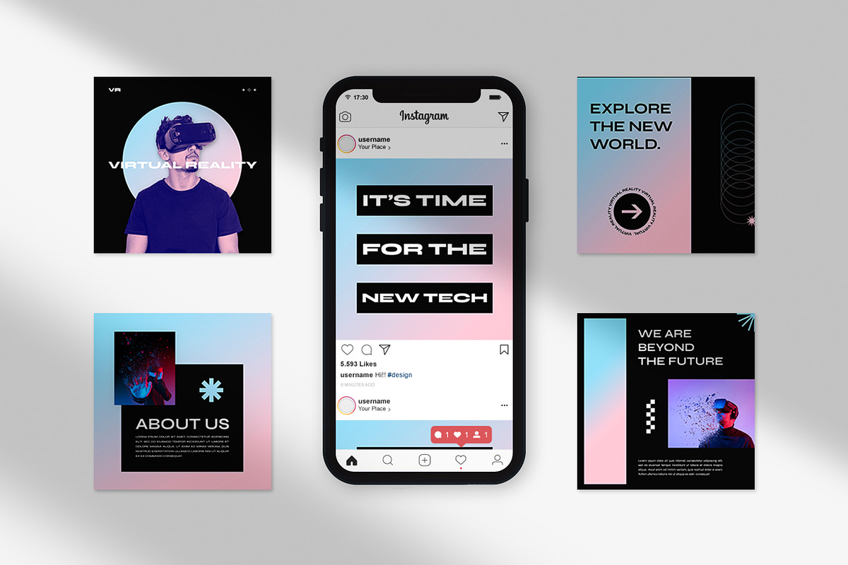 Vuture - VR Social Media Pack, a Social Media Template by Neetlabs Studio (Photo 3 of 5)