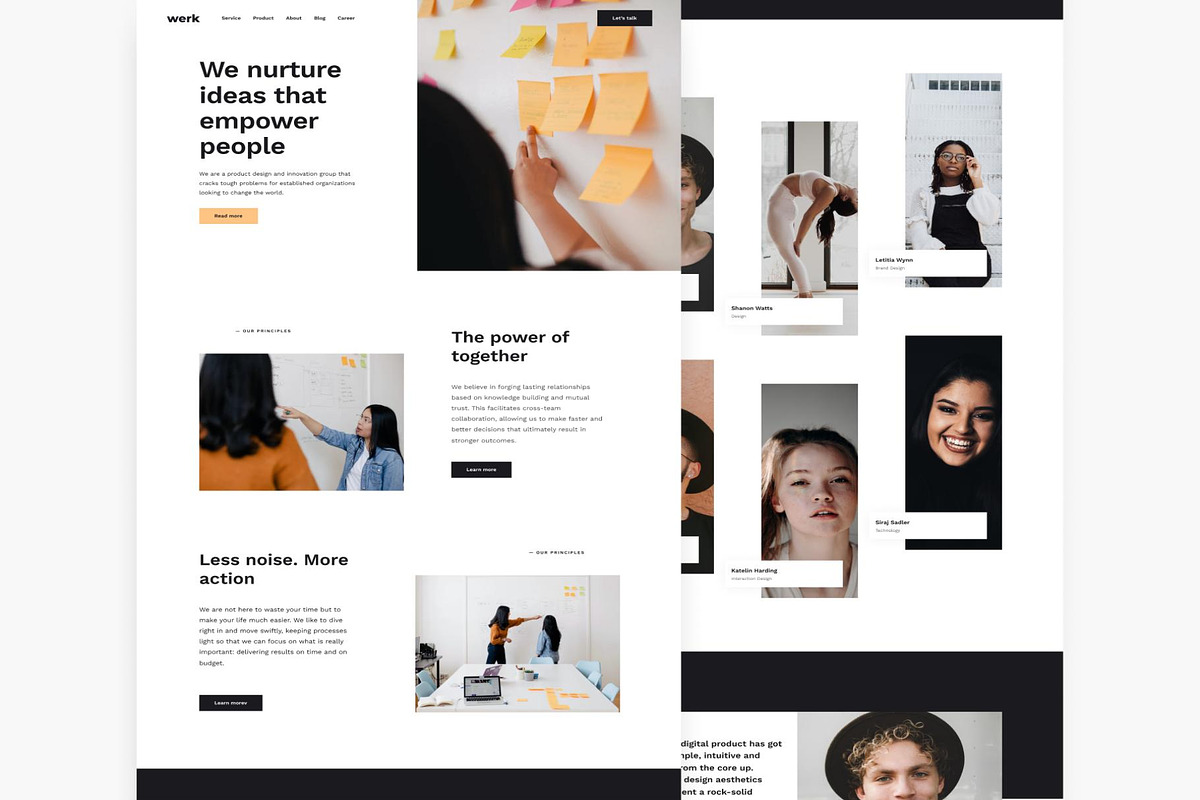 Werk UIKit 110 modern website layout, an UI Kit Template by Creative Perspective (Photo 8 of 10)