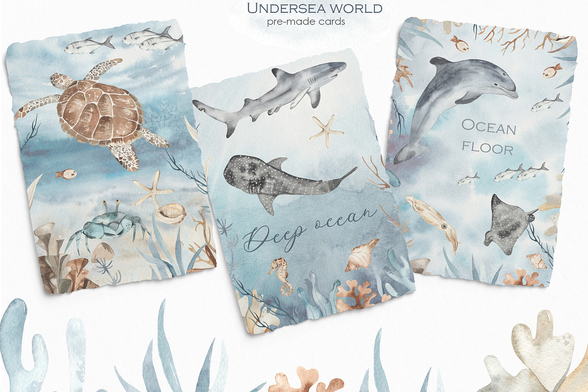 Undersea world Watercolor, an Animal Illustration by Marina Ermakova (Photo 7 of 12)